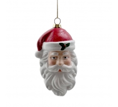 Santa Head Bauble 13cm