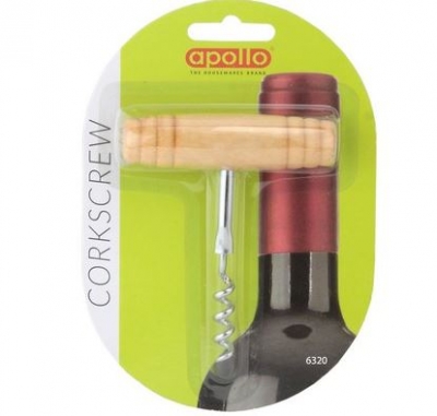 Apollo Corkscrew Wood Handle