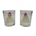 Santa / Snowman Candle Pot 5.5 x 6.5cm