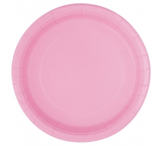 Lovely Pink Solid Round 9 Dinner Plates 8Ct