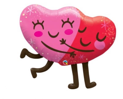 Qualatex 39" Shape Foil Hugging Hearts