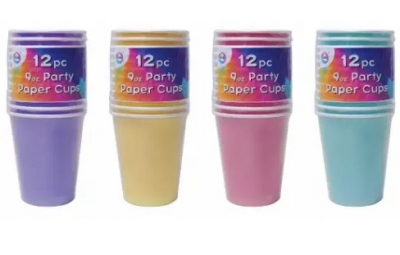 Party Paper Cups 9oz 12pc