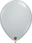 Qualatex 11" Round Grey Plain Latex Balloons 100 Pack