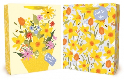 Easter Large Gift Bag Kraft Effect Design ( 26 X 32 X 12cm )