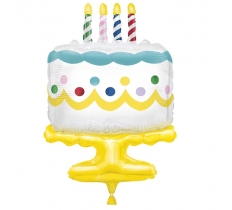 Giant Birthday Cake Shaped Foil Balloon