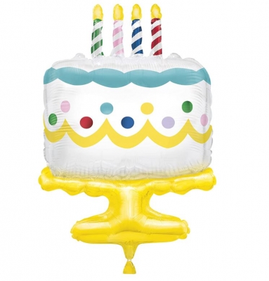 Giant Birthday Cake Shaped Foil Balloon