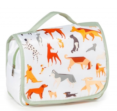 Barks Dog Hanging Toiletry Makeup Wash Bag