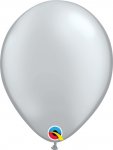 11" Qualatex Round Silver 25 Pack Latex Balloons