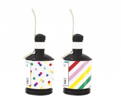 30 Stripe & Confetti Party Poppers