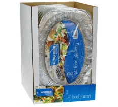 14" ( 36cm ) Foil Food Platters 2 Pack