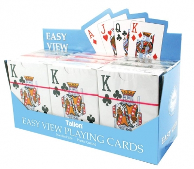 Tallon Easy View Playing Cards Plastic Coated