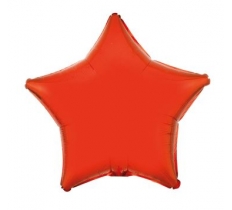 Amscan Metallic Orange Star Standard Pack aged Foil Balloons