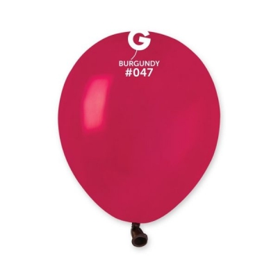 Gemar 5" Pack 50 Latex Balloons Burgundy #047