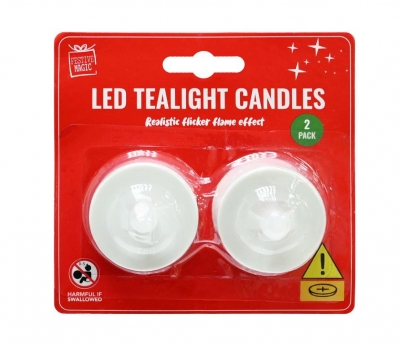 Led Tealight Candle 2Pc Flicker