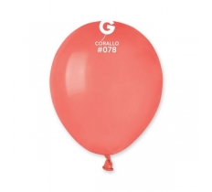 Gemar 5" Pack 50 Latex Balloons Corallo #078