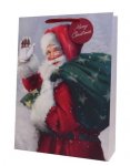 Christmas Gift bag Traditional Santa's Ex Large ( 32 x 44 x 11cm