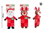Christmas Plush Santa & Rudolph Dog Toy X 6 Squeak