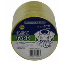 Clear Tape 1" X 4 Pack