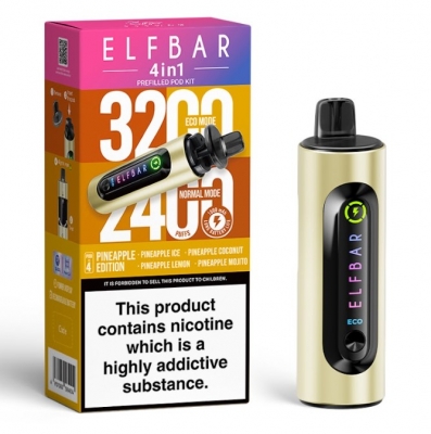 Elf Bar 4 In 1 Vape Prefilled Pod Kit Pineapple Edition