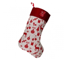 Printed Calico Christmas Stocking