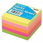 Tiger Neon Sticky Memo Notes 75mm X 75mm 450 Sheet Block