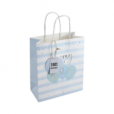 Hooray Baby Boy Medium Gift Bag