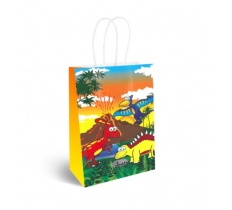 Dinosaur Paper Party Bag with Handles (16 x 22 x 8cm)