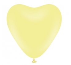 Kalisan 12" Macaron Yellow Heart Balloon