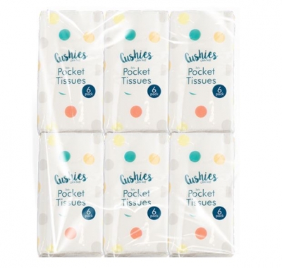 Cushies Pocket Tissues 6 Pack