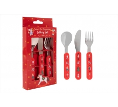 Christmas Santa & The Nutcracker Kids Cutlery Set