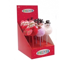 Christmas Activity Novelty Fluffy Character Pen