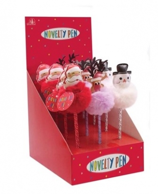 Christmas Activity Novelty Fluffy Character Pen