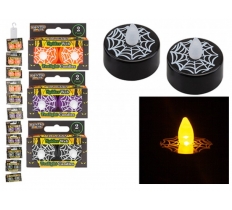 Spiders Web Tealight Candles 2 Pack