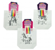 Colour In Your Own Unicorn Canvas Bag