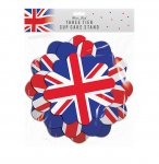 Union Jack Three Tier Cup Cake Stand