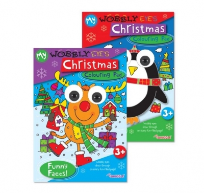 CHRISTMAS WOBBLY EYES COLOURING BOOK