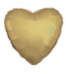 Amscan Metallic White Gold Heart Standard Foil Balloons