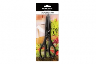 COOKHOUSE BLACK KITCHEN SCISSORS 22CM