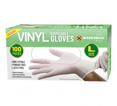 Clear Vinyl Powder Free Gloves Large 100pc