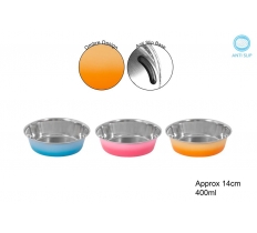 Summer Ombre Stainless Steel Pet Bowl 400ml