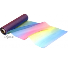 Eleganza Soft Sheer Organza 29cm X 20M Rainbow