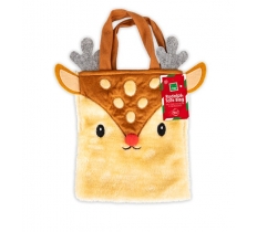 Christmas Rudolph Fluffy Tote Bag 20x24cm