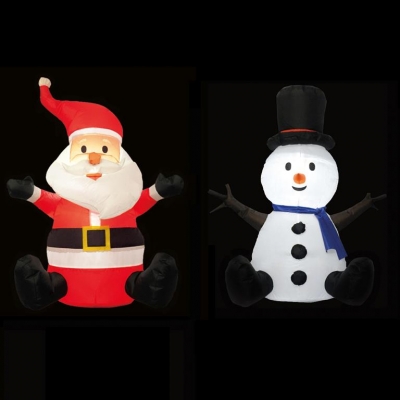 1.1M Inflatable Xmas Character Santa Or Snowman