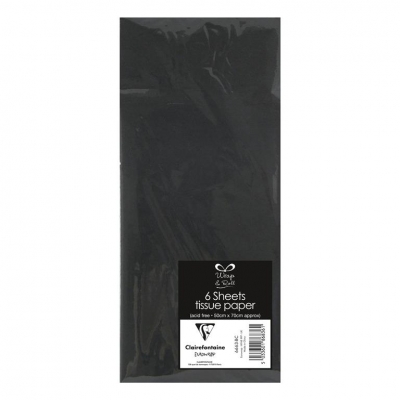 Tissue Paper Black 6 Sheets