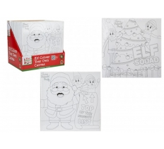 Colour Your Own Elf Canvas 25cm X 25cm