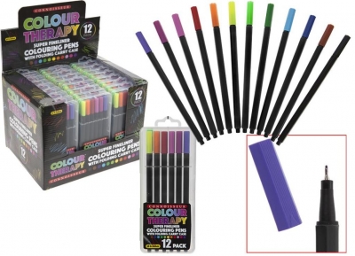 Colour Therapy Super Fine Line Crayons In Carry Case