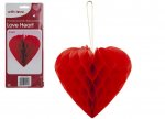 Hanging Honeycomb Heart Decoration 9 "