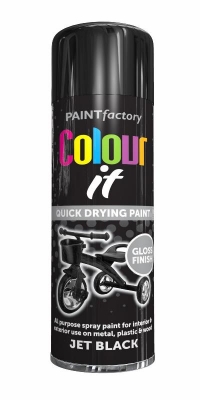 COLOUR IT - BLACK GLOSS 250ml Spray Paint