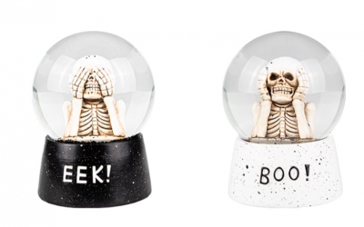 Halloween Skeleton Snow Globe 13cm