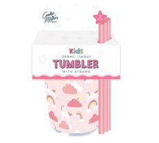 Unicorn Tumbler with Straw 3pk